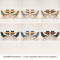 Ensemble de table et chaises de salle à manger moderne, ensemble de table à manger 4 places, meubles pour la maison, la cuisine, l'hôtel, le restaurant, vente en gros