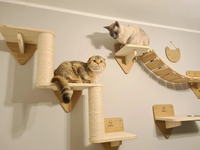 XIANGLONG Étagère murale griffoir pour chat en bois massif de haute qualité, hamac pour chat, arbre à chat, structure d'escalade murale 75x52x90cm Moderne