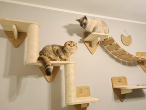 XIANGLONG - Estante Rascador para Gatos de Madera Maciza de Alta Calidad, <span class=keywords><strong>Hamaca</strong></span> para Gatos, Árbol para Gatos, Marco para Escalar en la Pared, 75x52x90cm, Moderno - Product Image 6