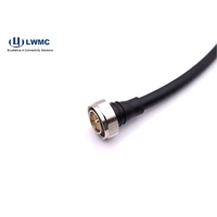 Conector coaxial RF macho Din RF a prueba de agua a 4,3/10 macho para cable coaxial súper flexible 1/2