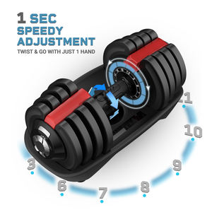 <span class=keywords><strong>Kit</strong></span> d'<span class=keywords><strong>haltères</strong></span> unisexe réglable automatiquement de 18 <span class=keywords><strong>kg</strong></span> (<span class=keywords><strong>40</strong></span> lb) avec poignée antidérapante et réglage rapide en une seconde, noir - Product Image 4