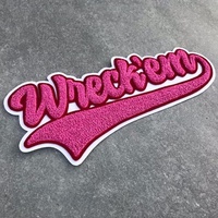 Patchs chenille brodés en 3D en plastique durable avec lettres et chiffres 3D, logo pour vestes à capuche, vente en gros sur mesure