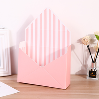 Emballage de cadeau d'anniversaire de saint-valentin, enveloppe pliante avec logo personnalisé, décoration créative de boîte de papier de fleur de mariage