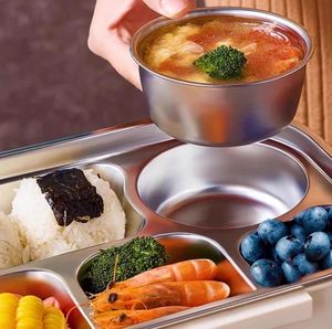 4-Compartment Metal <b>Snack</b> Organizer Stainless Steel Lunch Box with Leakproof Condiment <b>Container</b> - Product Image 4