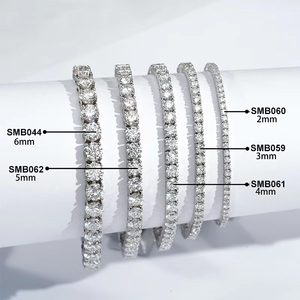 Pulsera de Moissanita Creada en Laboratorio Starsgem, Plata S925, Color DEF, VVS, Pulsera de Moissanita Estilo Tenis - Product Image 2
