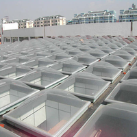 Dôme de puits de lumière rond en polycarbonate thermoformé transparent pour l'éclairage des toits de centres commerciaux