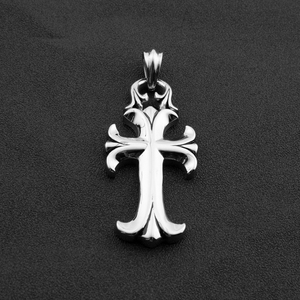 Collana con ciondolo a croce in acciaio inossidabile stile Punk con ciondolo con motivo Hip Hop personalizzato alla moda - Product Image 2