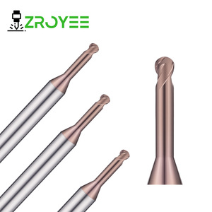 Fraise à rainurer micro-diamètre anti-vibration, résistante à la rupture, en carbure, 4 cannelures, pour usinage de cavités, disponible en OEM - Product Image 4