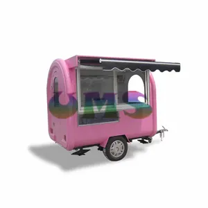 Popular Outdoor Snack Kiosk Awning Design Hot Dog Ice Cream Wholesale Food Mobile Cart on Sale