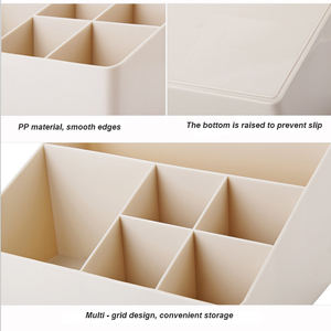 多機能オフィスデスク引き出し付きホットシングルティアディスプレイプラスチック化粧品メイクオーガナイザービューティーストレージキッチンメタルファブリック - Product Image 6