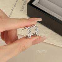 Boucles d'oreilles clous géométriques Damila en laiton et cuivre, double couche, effet lave liquide, pour femmes, vente en gros