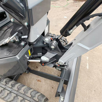 Mini-excavatrice compacte sur chenilles pour usage domestique, hydraulique, à bras zéro pour jardin