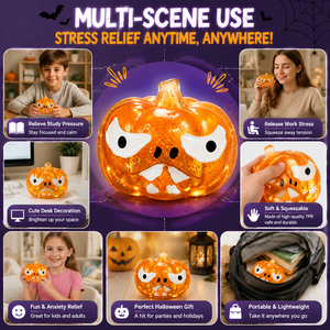 Juguete antiestrés creativo de descompresión con purpurina, de TPR, con forma de animales de caramelo de malta y calabaza de Halloween, novedoso y blando, para el mercado internacional. - Product Image 2