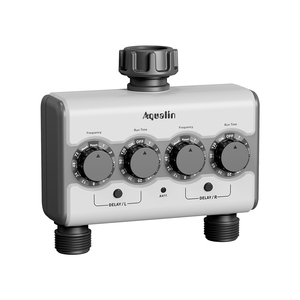 Dual Outlet Garden Water <b>Timer</b> Ball Automatic Irrigation Controller 2 Zone Programmable for Hose - Product Image 1