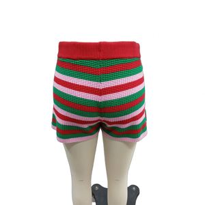 Shorts en tricot tendance <span class=keywords><strong>chic</strong></span> pour femmes, printemps 2026, nouvelle collection, taille haute élastique vintage, cordon de serrage, décontracté, pantalon court pour femmes - Product Image 3