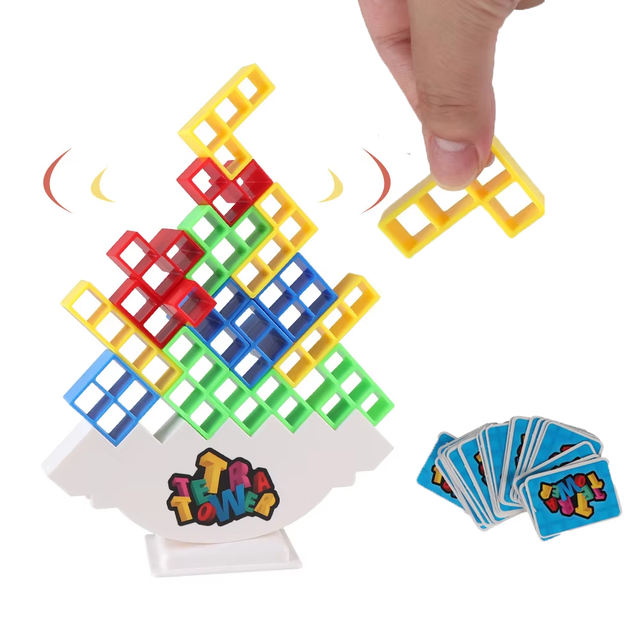 For Tetris Stacking Balance Building Plastic Blocks Interactive Tabletop Parent-Child Game Balance Fun Desktop Toys