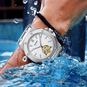 Montre mécanique automatique pour homme KINYUED, résistante à l'eau 3BAR, affichage lumineux, luxe, mode - Product Image 5