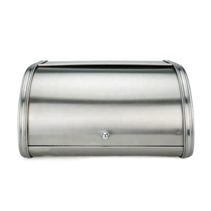 Ensemble de rangement personnalisé en acier inoxydable grande capacité, boîte à pain rétro ronde <span class=keywords><strong>avec</strong></span> poignée en acier au carbone et <span class=keywords><strong>couvercle</strong></span> - Product Image 2