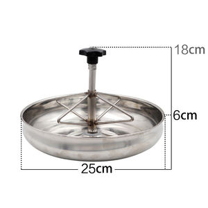 Nampan pemberi makan babi, bentuk bulat 25/29/36cm baki pemberi makan babi besi anti karat - Product Image 4