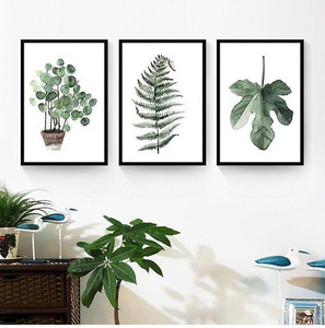 Feuilles Peinture Décorative Style Américain Lumière Peintures De Luxe Nordique Salon Vert Personnalisé Toile Fleur Moderne 50pcs - Product Image 2