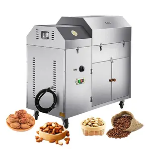 Mini Rotary Malt Roaster Dry Fruit Roster Automatic Spice Peanut Roast Sesame Soybean Machine for Sale