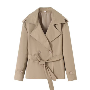ZATRHMBM Abbigliamento Donna Primavera/Autunno 2026 Nuovo Cappotto Elegante Versatile con Cintura e Doppio Petto Giacca Casual Retrò da Donna - Product Image 2