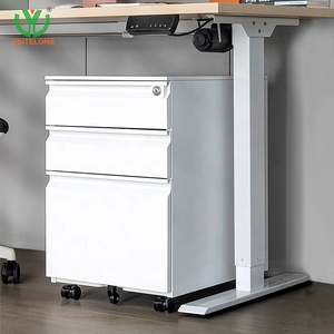 Yinlong 3 çekmece Metal cep dosya dolabı için kilit ile mektup/A4/yasal boyutu altında masa haddeleme dolap ev ofis için - Product Image 5