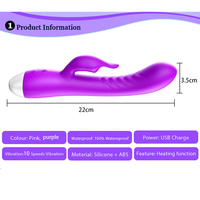 Beheizbarer AV-Stab G-Punkt Sexspielzeug Rabbit-Vibrator für Frauen Vagina-Klitoris-Stimulator Massagestab Vibrator Sexshop Dropshipping