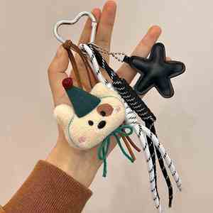 Wholesale Creative Cute Cartoon Bear Cat Birthday Knot Pendant <b>Key</b> <b>Chain</b> for Decorative Bag Pendant Couples Birthday Gift - Product Image 6