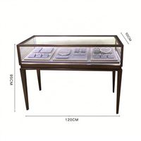Vitrine de présentation de bijoux de luxe sur mesure avec éclairage LED et verre, couleur et taille personnalisables pour le mobilier de bijouterie