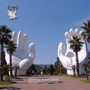Scultura Gigante <span class=keywords><strong>di</strong></span> Mani in <span class=keywords><strong>Marmo</strong></span> Naturale, Scultura Moderna in Pietra per Esterni - Product Image 3