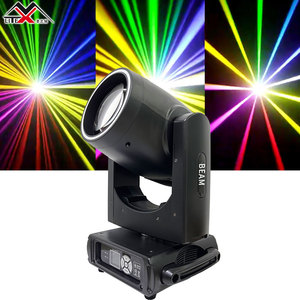 Luz de haz prismático BSW 380 de alta calidad, cabezal móvil de 380W con control DMX RGBW, 14 colores, clasificación IP20, autopropulsado - Product Image 3