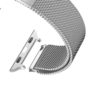 Eraysun-Boucle milanaise en acier inoxydable pour <span class=keywords><strong>bracelet</strong></span> de montre <span class=keywords><strong>Apple</strong></span>, <span class=keywords><strong>bracelet</strong></span> de montre magnétique, argent sport, 10/<span class=keywords><strong>8</strong></span>/7/6/se, 44/45/46mm - Product Image 2
