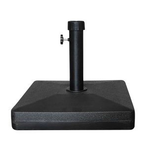 Black square <strong>Concrete</strong> <strong>Parasol</strong> Umbrella <strong>Base</strong> with Cement Inside - Product Image 1