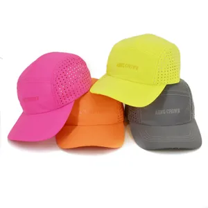 Stampa serigrafica impermeabile personalizzata a 5 pannelli sportivi cappelli ad asciugatura rapida con cappuccio in nylon