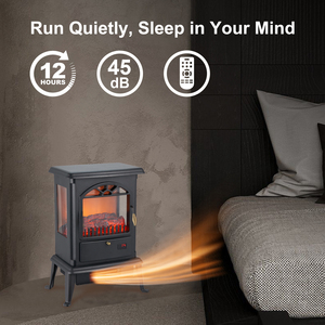 מותאם אישית בודד תנור 3 צדדי 1500w נייד זכוכית חדר דוד אח חשמלי תנור - Product Image 5