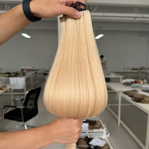 Extensions de cheveux Genius Weft, cheveux vierges Remy 100% humains, extensions à double injection PU, trame invisible, trame papillon - Product Image 6