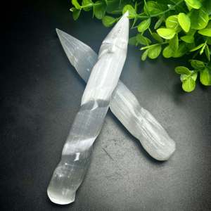 Chất lượng cao tự nhiên selenite massage xoắn ốc hình dạng tinh thể selenite Wand tháp cho trang trí nội thất - Product Image 1