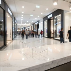 Étagère de présentation de bureau en acrylique transparent moderne personnalisée en forme de U, facile à assembler, épaisseur 5 mm - Product Image 3