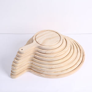 <span class=keywords><strong>Vajilla</strong></span> ecológica, tabla de cortar de madera maciza, plato para Sushi, Pizza, cocina sin pintar, plato de comida de madera de pino - Product Image 6
