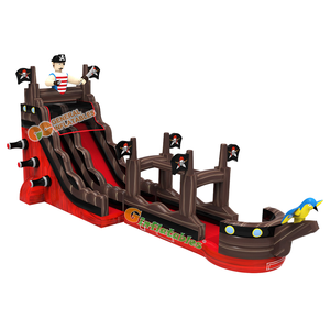 Toboggan gonflable pirate General Inflatables pour usage commercial extérieur, en PVC rouge-brun - Product Image 1