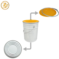 Couvercle de seau en fer blanc avec anneau de serrage 18L 20L pour seaux métalliques industriels de produits chimiques
