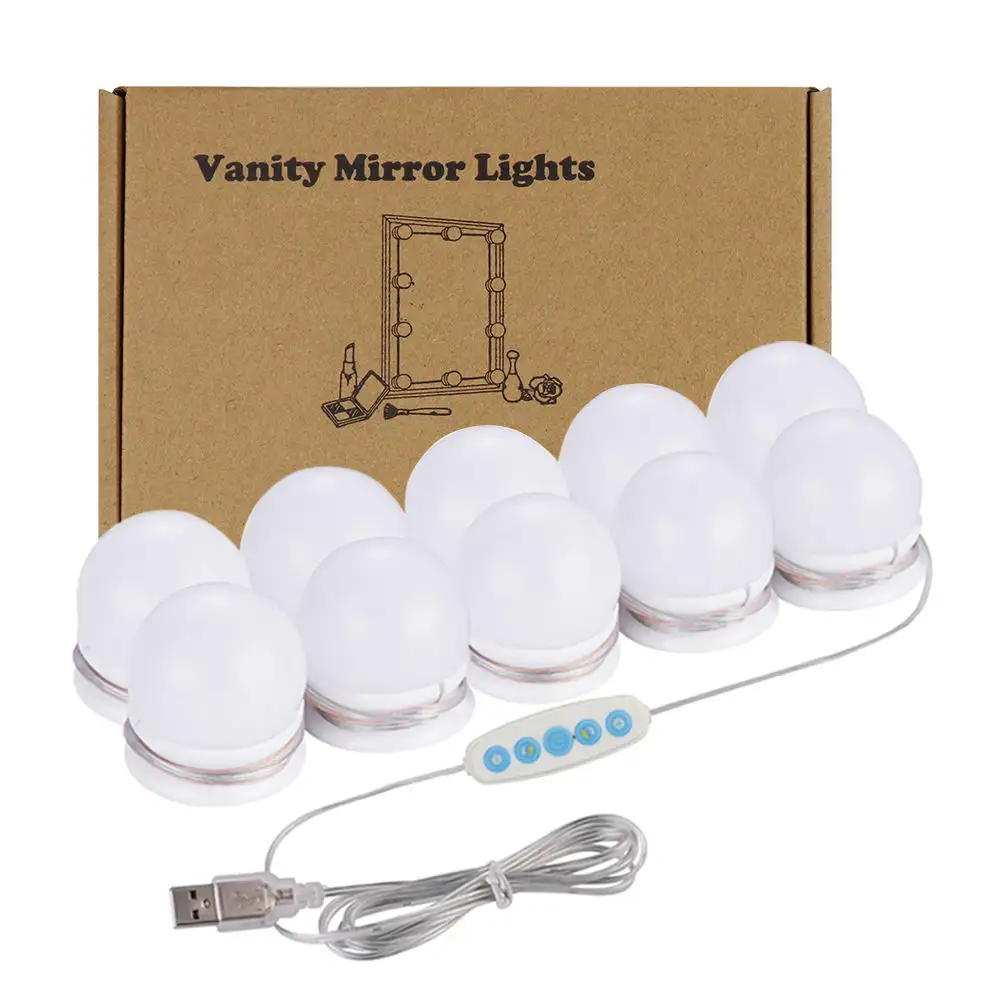 Hollywood Style Dimmable LED Makeup Vanity Mirror Lights for Bathroom