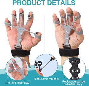 Juego de 5 Agarraderas de Silicona para Dedos, Muñeca y Pulgar, Entrenador de Antebrazo para Fortalecer el Brazo, Ejercitador de Dedos, Fortalecedor de Agarre - Product Image 4