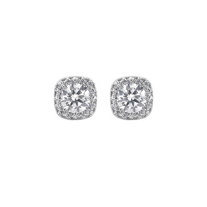 Pendientes DINLE de Plata de Ley S925 con Circonita Brillante en Forma de Cubo de Azúcar, Joyería de Moda para Mujer, Estilo Oficina y Carrera - Product Image 3
