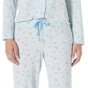 YUNCHI – Vente en gros – Personnalisé – Hiver/Automne – Respirant – Col tricoté – Manches longues – Femme – Microfibre de bambou – Logo frontal – Maison – 3D - Product Image 1