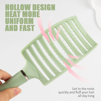 Brosse démêlante professionnelle personnalisée avec logo, antistatique, séchage rapide, à dents courbées et creuses, pour massage du cuir chevelu humide ou sec