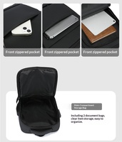 Mochila Oxford Resistente al Agua para Hombre, Mochila de Gran Capacidad para Viajes de Negocios, Mochila con Bolsillos para la Oficina y Desplazamientos Diarios