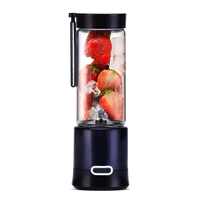 Vente en gros de machine à smoothie personnelle mini presse-fruits électrique en verre usb broyeur mixeur portable