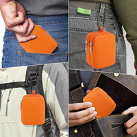 Mini porte-monnaie avec mousqueton, petite pochette organisatrice d'accessoires, porte-cartes, porte-clés, sac portefeuille pour femmes et hommes